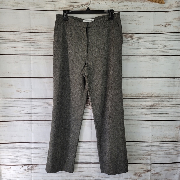 MaxMara | Wool Silk Tweed Pants Made in Italy